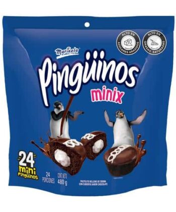 Pasteles Rellenos x 24 Unds Pinguinos Minix