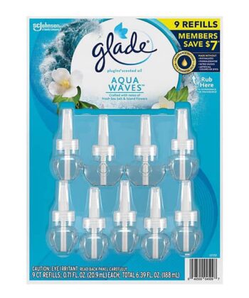 Recambios de Ambientador de Aceite Perfumado Aqua Waves x 9 Pack Glade PlugIns