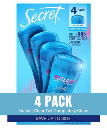 Desodorante en Gel Completamente Limpio Fresco 4 Pack Secret