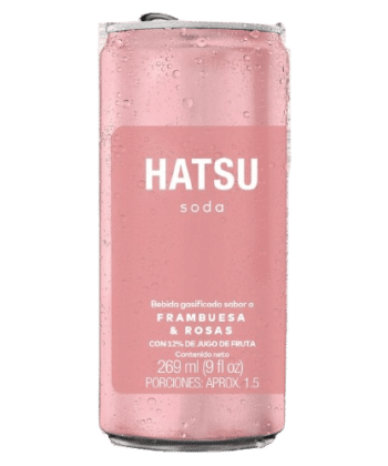 Soda Sabor a Frambuesas y Rosas 269ml Hatsu