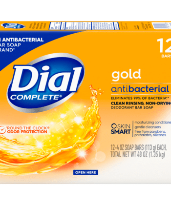 Jabón Antibacterial 4 oz x 12 Barras Dial Gold