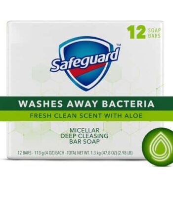 Jabón de Baño en Barra White con Aloe 113 gr x 12 Unids Safeguard