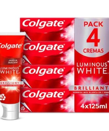 Crema Dental Blanqueadora 125ml x 4 Unidades Colgate Luminous White Brilliant