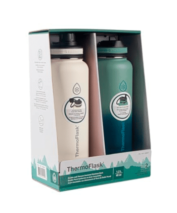 Vasos de Acero Inoxidable con Aislamiento al Vacío 40oz x 2 unds Thermoflask