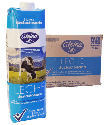 Leche Deslactosada 1Lts x 12 Unds Alpina
