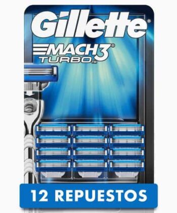 Repuestos de Rasuradora x 12 Unds Gillette Mach3 Turbo