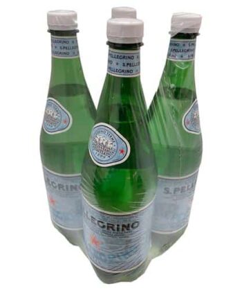 Agua Mineral con Gas 4 Unidades 1000 ml San Pellegrino