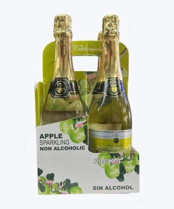 Caja de Bebida con Gas de Manzana no Alcohólica 750ml x 4 unds La Celebracion