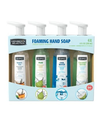 Jabón Espumoso para Manos 236 ml x 4 Unidades Member's Selection