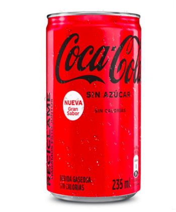 Refresco de Lata Sin Azucar 235ml x Und Coca Cola