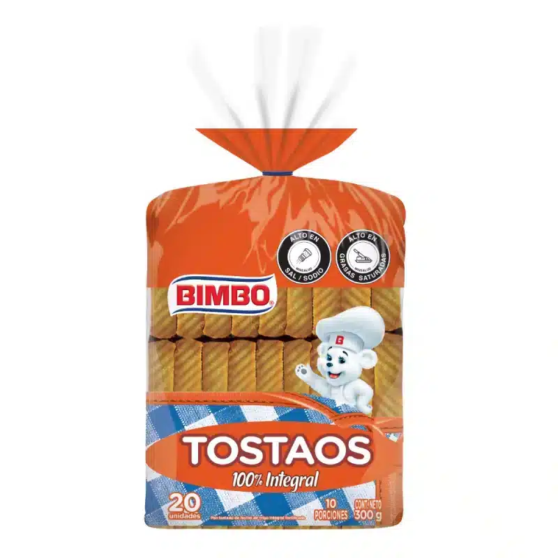 Tostadas Integrales Tostaos de 300gr Bimbo