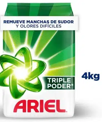 Detergente En Polvo Ariel Triple Poder 4 Kg