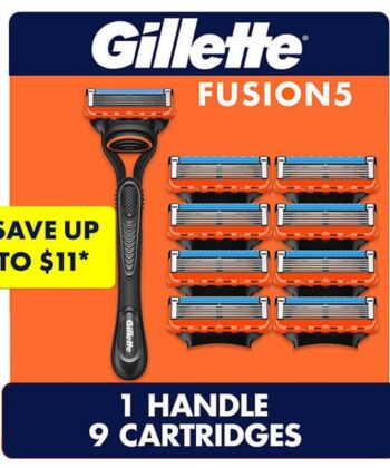 Mango de afeitar para hombre + 9 cartuchos Gillette Fusion5