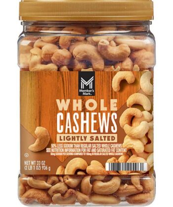 Merey Enteros Ligeramente Salados 936g Member's Mark