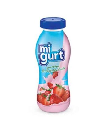 Yogurt Con Trozos de Frutas Sabor Fresa 250ml Migurt