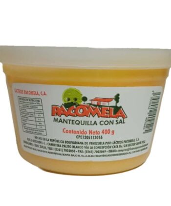 Mantequilla Criolla con Sal 400gr Pacomela