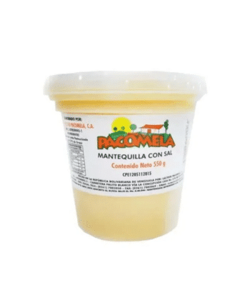Mantequilla Criolla con Sal 550gr Pacomela