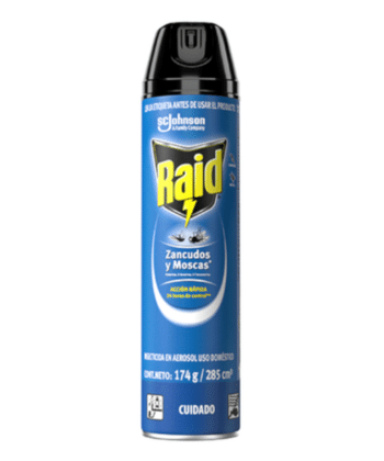 Insecticida Para Zancudos 400ml y Moscas Raid