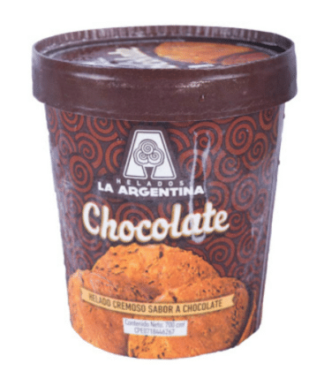 Helado de Chocolate La Argentina 700cm3