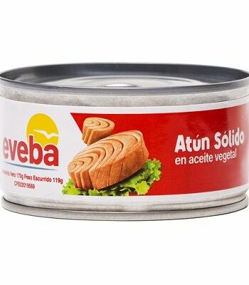 Atún Sólido en aceite vegetal 170 gr Eveba