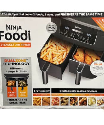 Freidora de Aire de 8 qt y 2 Cestas Ninja Foodi