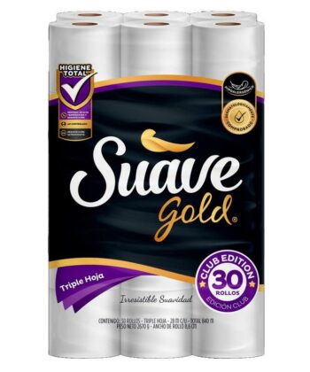 Papel Higiénico Triple Hoja 30 Unids Suave Gold