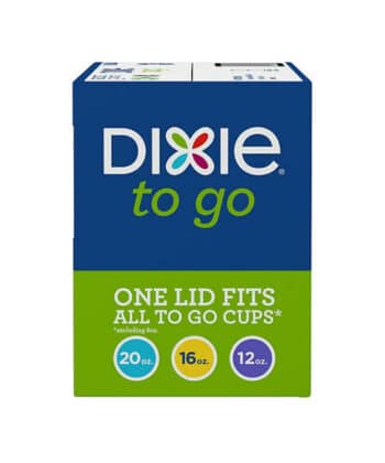 Tapas para vasos 500 unidades negras Dixie To Go