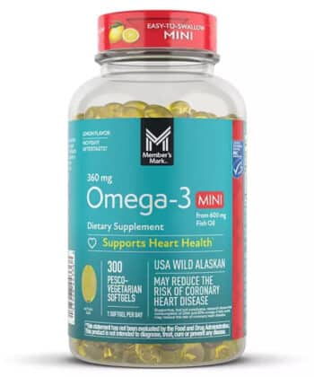 Cápsulas MINI de Omega-3 360 mg 300 unids Member's Mark