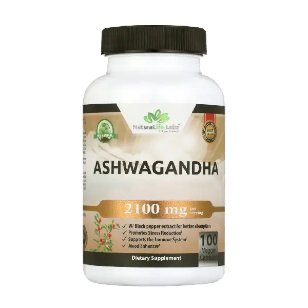 Cápsulas vegetarianas 100 unds 700 mg Organic Ashwagandha
