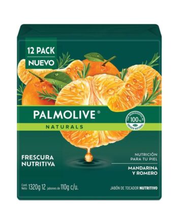 Jabón de Baño Mandarina y Romero 110g x 12 unds Palmolive Naturals