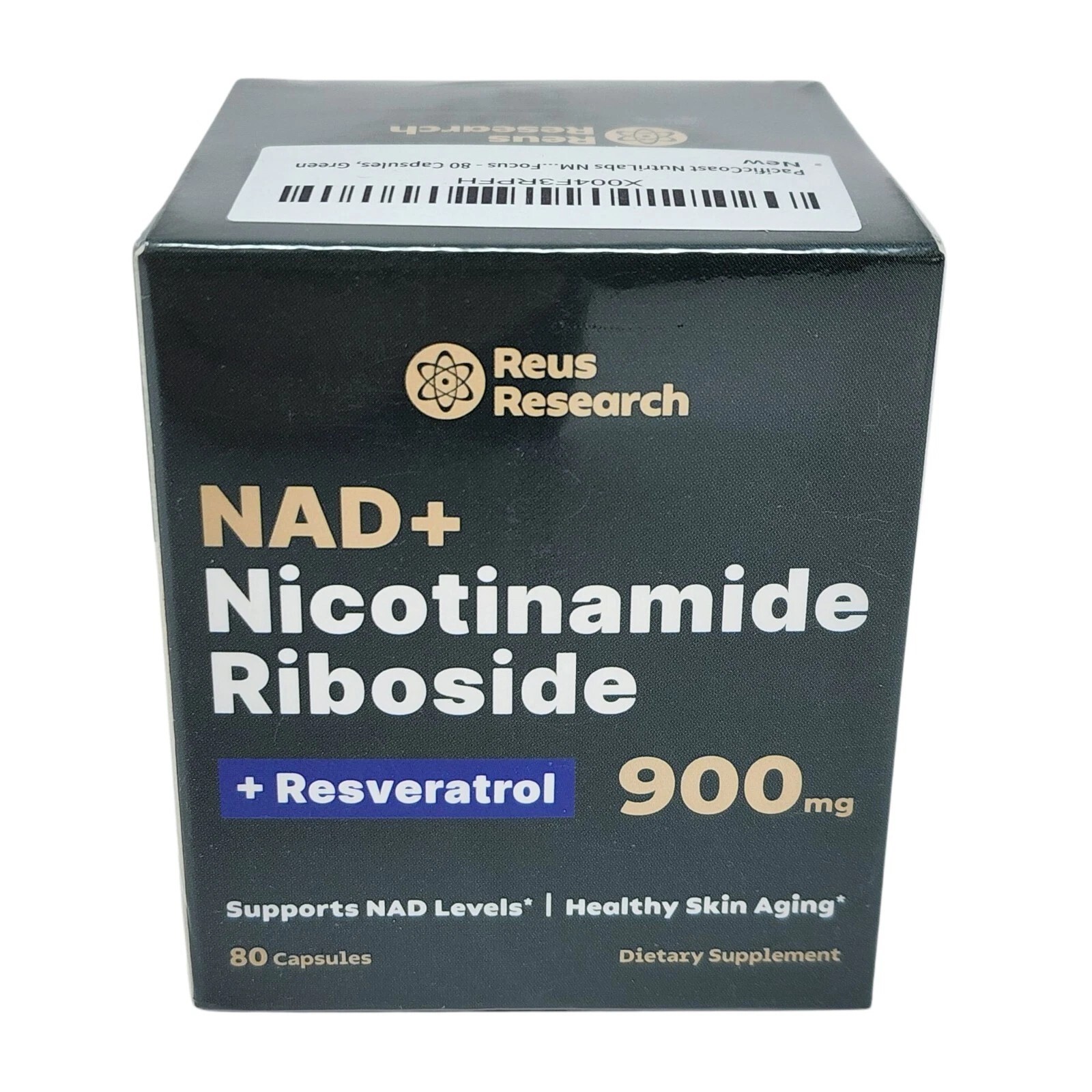 NAD+ Nicotinamida Riboside Resveratrol 900 mg. 80 cápsulas Reus Reseach