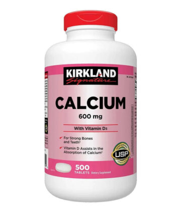 Calcio 600mg con Vitamina D3 500 unds Kirkland Signature