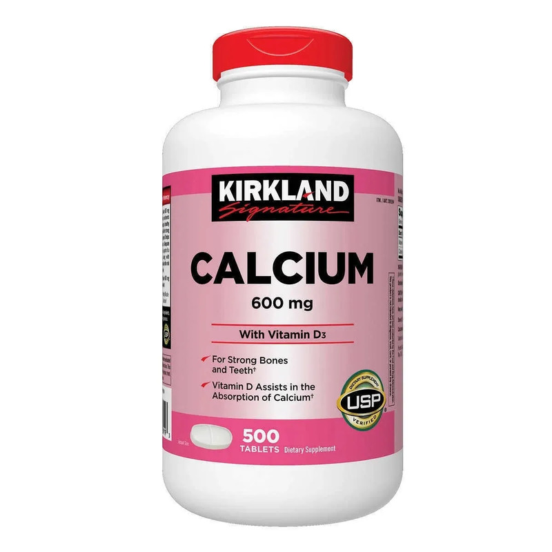 Calcio 600mg con Vitamina D3 500 unds Kirkland Signature (1)