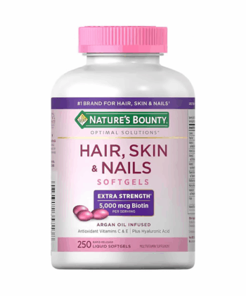 Multivitaminico Hair, Skin and Nails 5000mcg 250 Cápsulas Nature´s Bounty