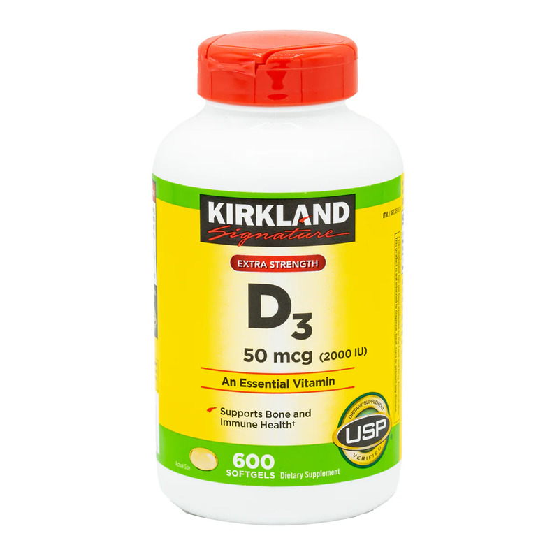 Vitamina D3 50 mcg 600 Capsulas Kirkland Signature (1)